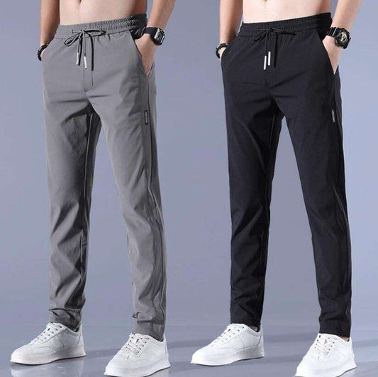 Men Solid Black, Grey Track Pants ( Pack of 2 ) - Shikha Garments