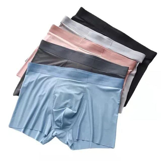 Men's Ultra Silk Soft Lycra Material Ice Silk Men's Short Plain Underwear Multicolor ( Pack Of 2 ) - Shikha Garments